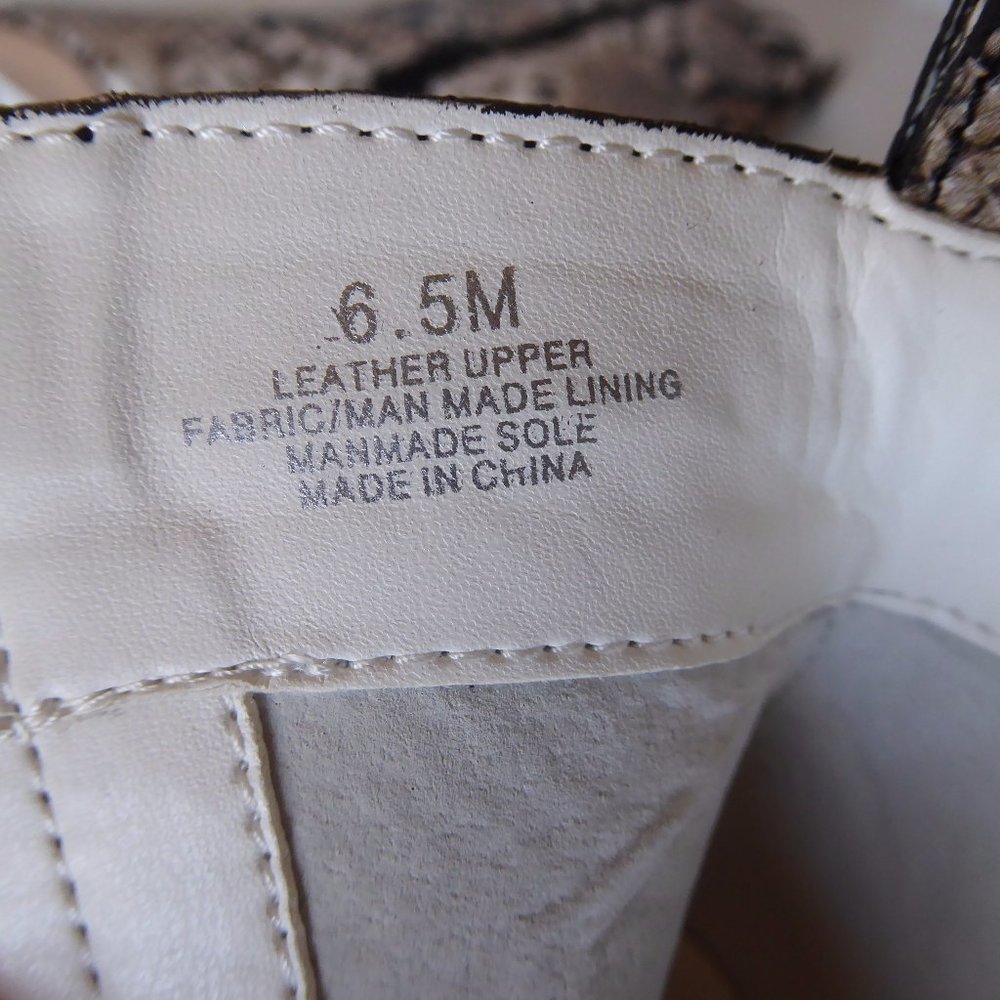 Gianni Binni Python Print Leather Booties,6.5m,New - image 8